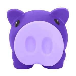 Alcancía Cerdito cochinito morado