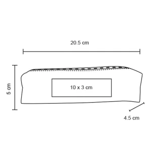 Lapicera rectangular con cierre estuche para lápices Ytal medidas