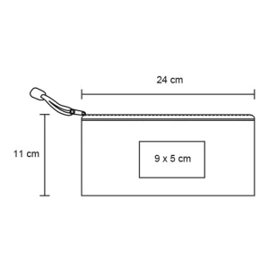 Lapicera de tela estuche Landu medidas