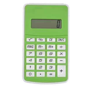 Calculadora de bolsillo verde