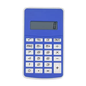 Calculadora de bolsillo azul