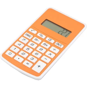 Calculadora de bolsillo naranja