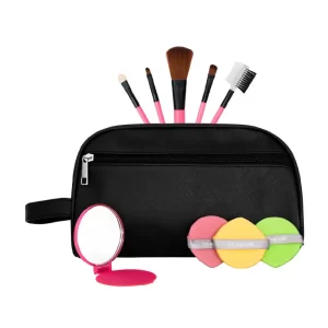 Kit cosmetiquera con accesorios neceser estuche de viaje