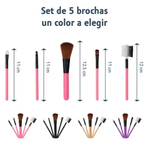 Kit cosmetiquera con accesorios neceser estuche de viaje brochas