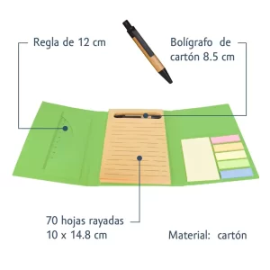 Libreta ecológica con block de notas