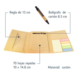 Libreta ecológica con block de notas